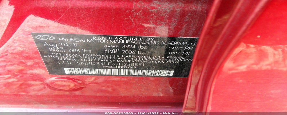 5NPD84LF6JH258531 2018 HYUNDAI ELANTRA photo no. 9