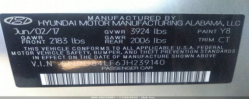 5NPD84LF6JH239140 2018 HYUNDAI ELANTRA photo no. 9