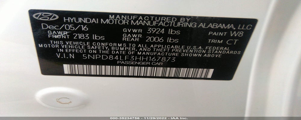 5NPD84LF3HH167873 2017 HYUNDAI ELANTRA photo no. 9