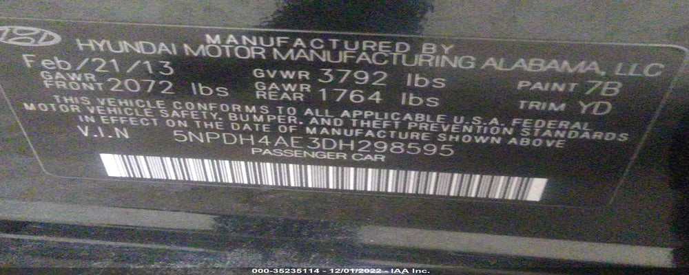 5NPDH4AE3DH298595 2013 HYUNDAI ELANTRA photo no. 9