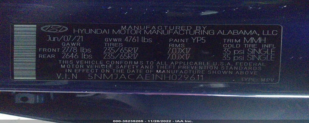 5NMJACAE1NH029611 2022 HYUNDAI TUCSON photo no. 9