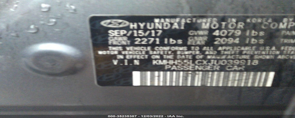 KMHH55LCXJU039918 2018 HYUNDAI ELANTRA GT photo no. 9