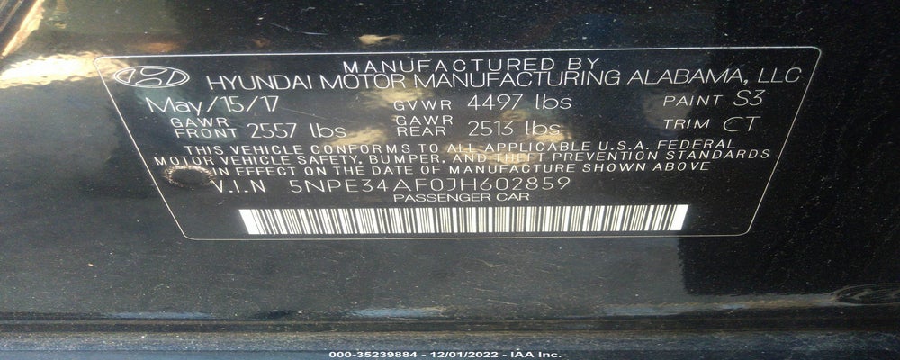 5NPE34AF0JH602859 2018 HYUNDAI SONATA photo no. 9