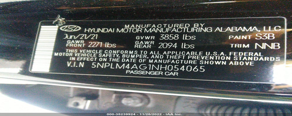 5NPLM4AG1NH054065 2022 HYUNDAI ELANTRA photo no. 9