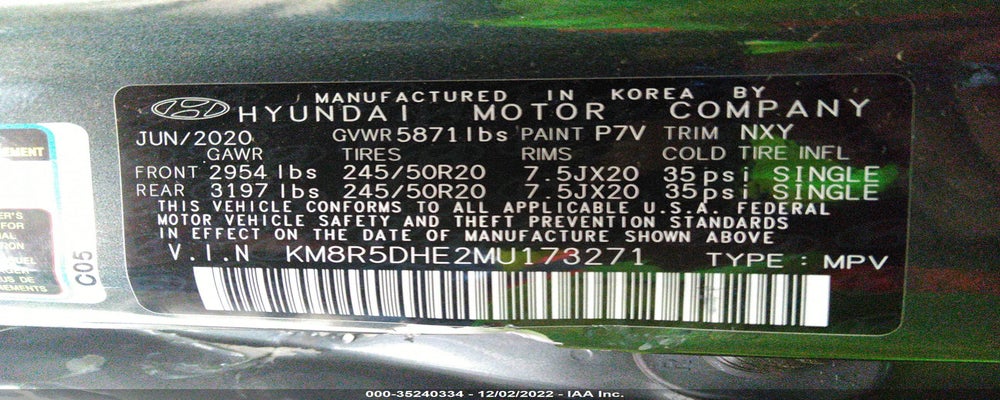 KM8R5DHE2MU173271 2021 HYUNDAI PALISADE photo no. 9