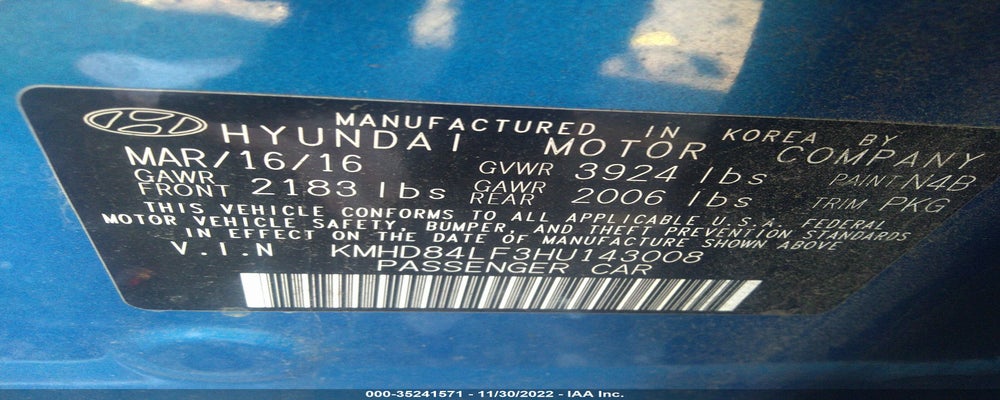 KMHD84LF3HU143008 2017 HYUNDAI ELANTRA photo no. 9