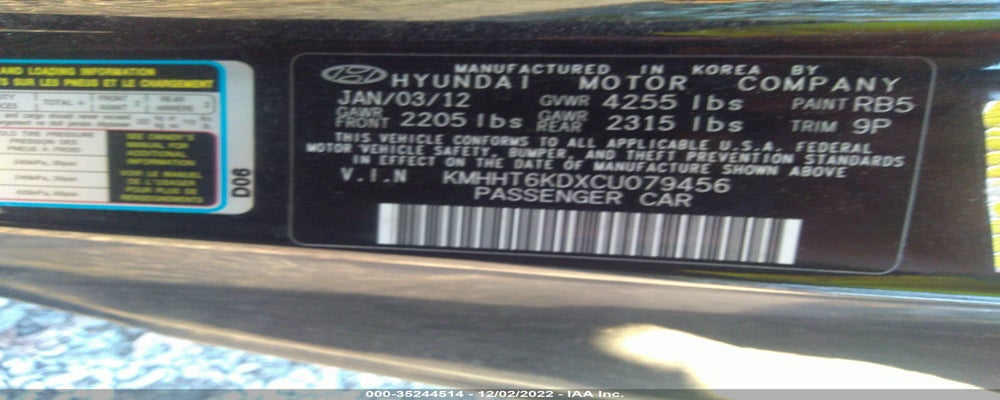 KMHHT6KDXCU079456 2012 HYUNDAI GENESIS COUPE photo no. 9