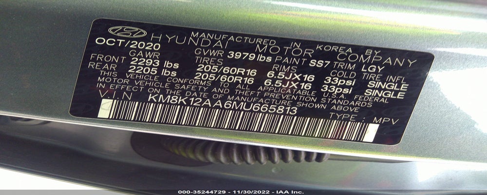 KM8K12AA6MU665813 2021 HYUNDAI KONA photo no. 9