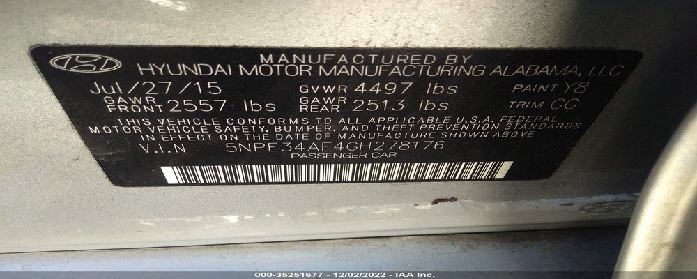 5NPE34AF4GH278176 2016 HYUNDAI SONATA photo no. 9