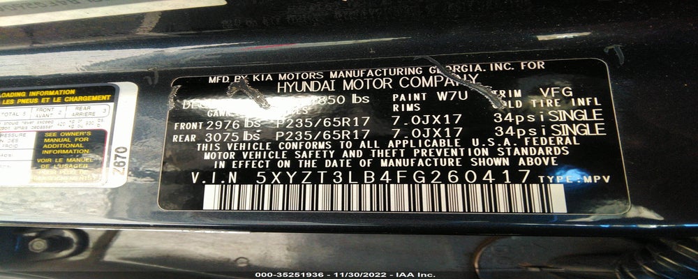 5XYZT3LB4FG260417 2015 HYUNDAI SANTA FE SPORT photo no. 9