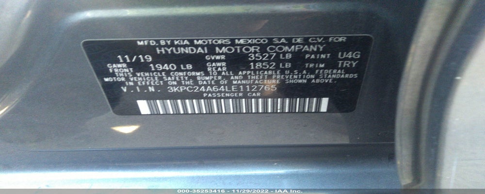 3KPC24A64LE112765 2020 HYUNDAI ACCENT photo no. 9