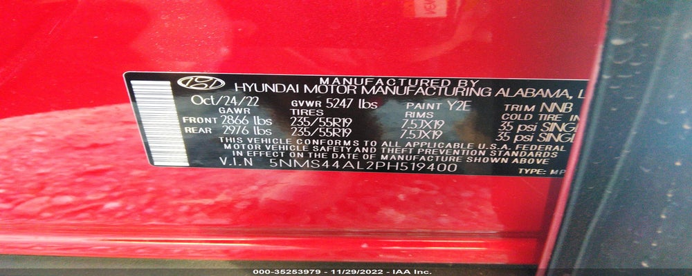 5NMS44AL2PH519400 2023 HYUNDAI SANTA FE photo no. 9