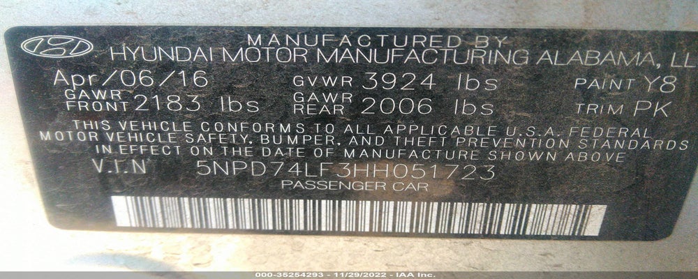 5NPD74LF3HH051723 2017 HYUNDAI ELANTRA photo no. 9