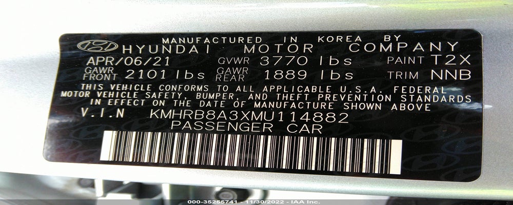KMHRB8A3XMU114882 2021 HYUNDAI VENUE photo no. 9