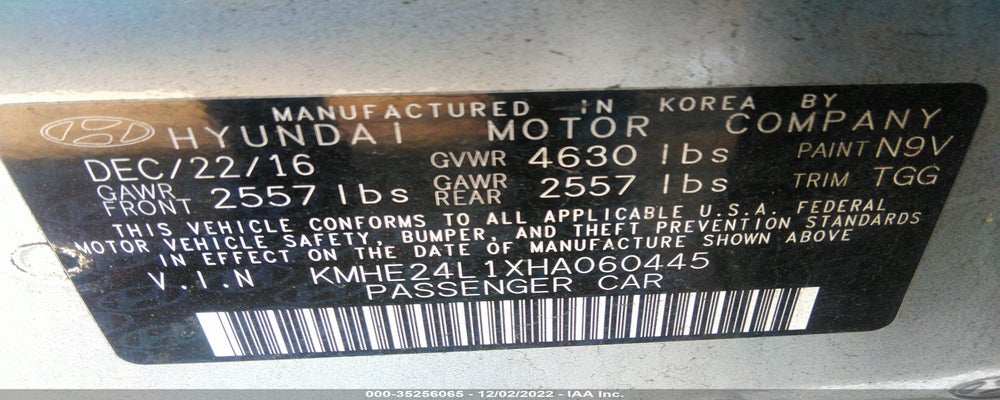 KMHE24L1XHA060445 2017 HYUNDAI SONATA HYBRID photo no. 9