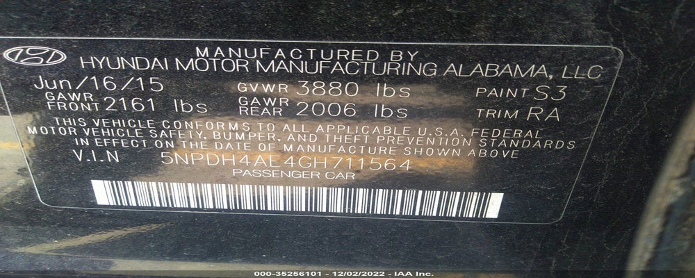 5NPDH4AE4GH711564 2016 HYUNDAI ELANTRA photo no. 9