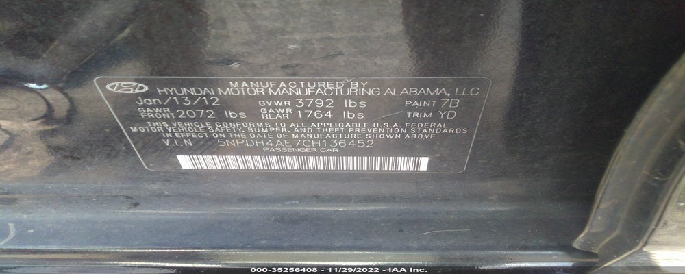 5NPDH4AE7CH136452 2012 HYUNDAI ELANTRA photo no. 9