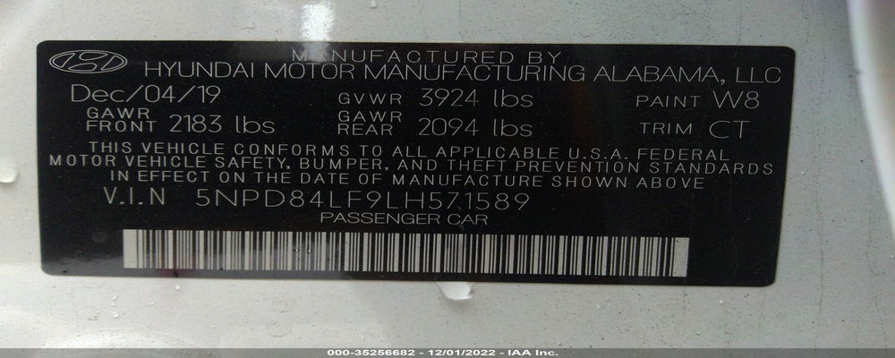 5NPD84LF9LH571589 2020 HYUNDAI ELANTRA photo no. 9