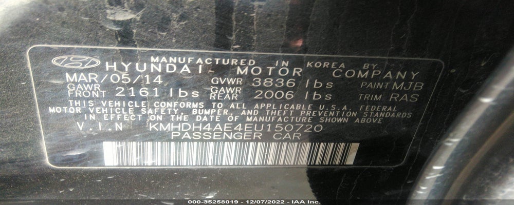 KMHDH4AE4EU150720 2014 HYUNDAI ELANTRA photo no. 9