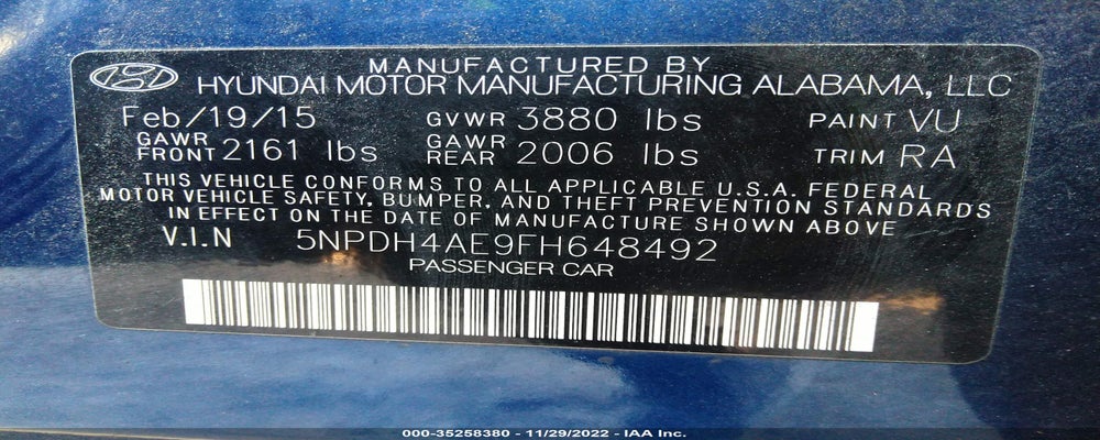 5NPDH4AE9FH648492 2015 HYUNDAI ELANTRA photo no. 9