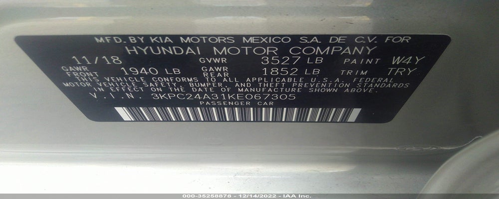 3KPC24A31KE067305 2019 HYUNDAI ACCENT photo no. 9