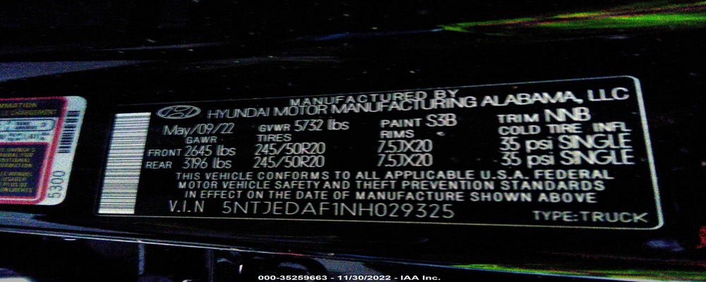 5NTJEDAF1NH029325 2022 HYUNDAI SANTA CRUZ photo no. 9