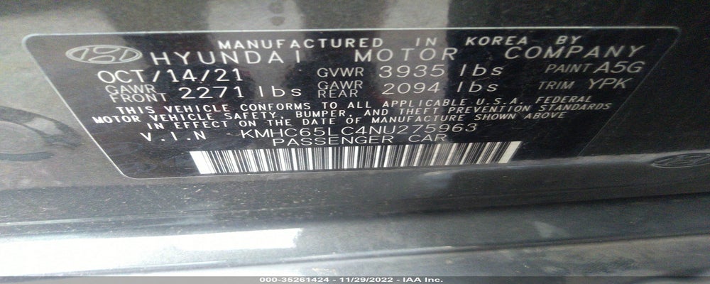 KMHC65LC4NU275963 2022 HYUNDAI IONIQ HYBRID photo no. 9