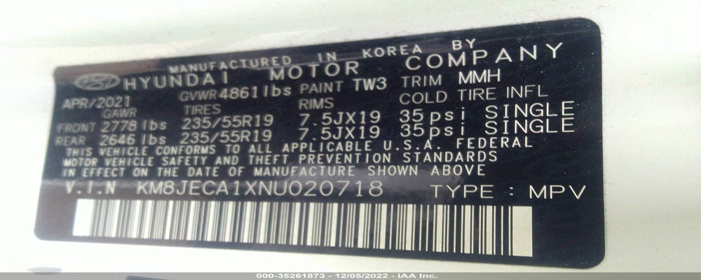 KM8JECA1XNU020718 2022 HYUNDAI TUCSON HYBRID photo no. 9