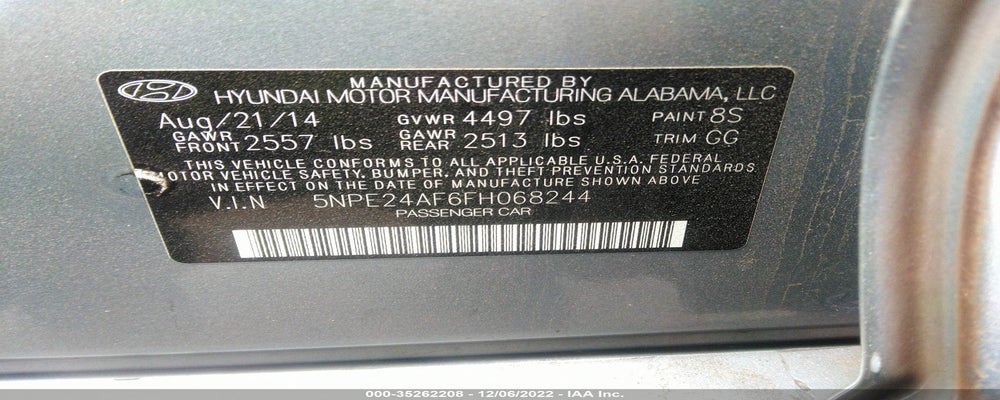 5NPE24AF6FH068244 2015 HYUNDAI SONATA photo no. 9