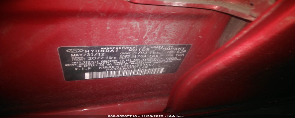 KMHDH4AE6DU561597 2013 HYUNDAI ELANTRA photo no. 9