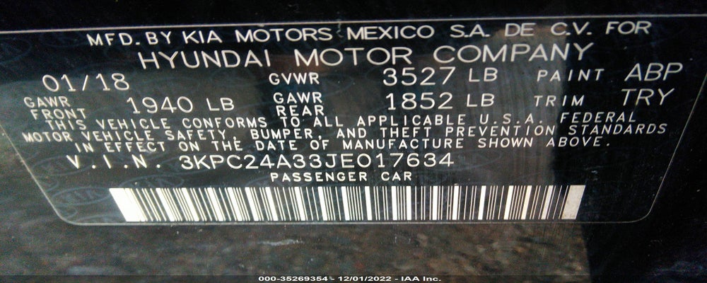 3KPC24A33JE017634 2018 HYUNDAI ACCENT photo no. 9