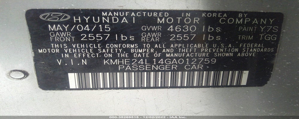 KMHE24L14GA012759 2016 HYUNDAI SONATA HYBRID photo no. 9