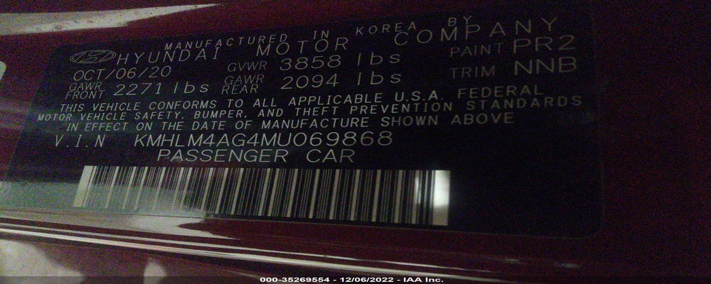 KMHLM4AG4MU069868 2021 HYUNDAI ELANTRA photo no. 9