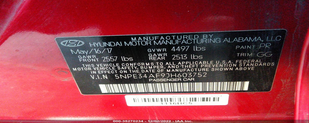 5NPE34AF9JH603752 2018 HYUNDAI SONATA photo no. 9