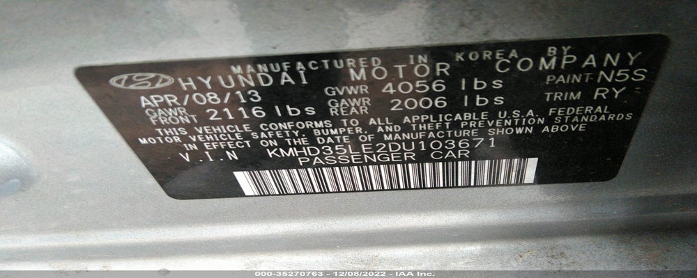 KMHD35LE2DU103671 2013 HYUNDAI ELANTRA GT photo no. 9