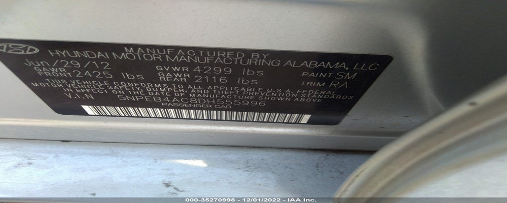 5NPEB4AC8DH555996 2013 HYUNDAI SONATA photo no. 9
