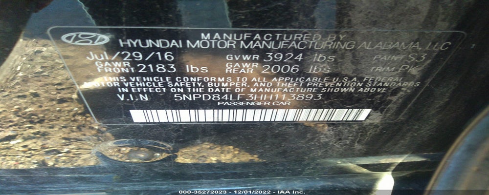 5NPD84LF3HH113893 2017 HYUNDAI ELANTRA photo no. 9