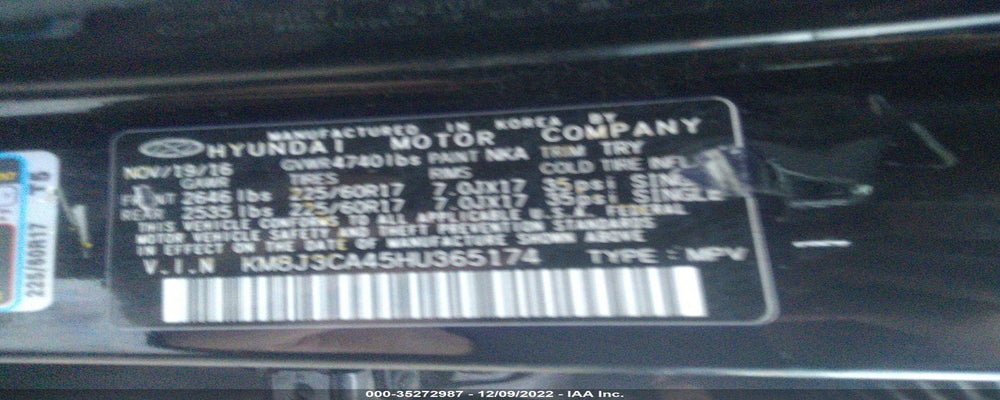 KM8J3CA45HU365174 2017 HYUNDAI TUCSON photo no. 9