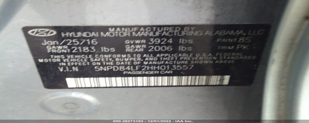5NPD84LF2HH013557 2017 HYUNDAI ELANTRA photo no. 9