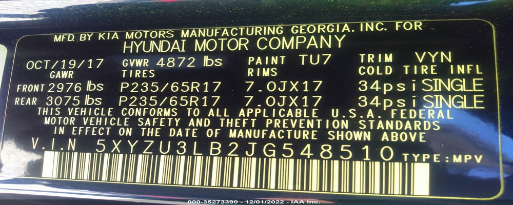 5XYZU3LB2JG548510 2018 HYUNDAI SANTA FE SPORT photo no. 9