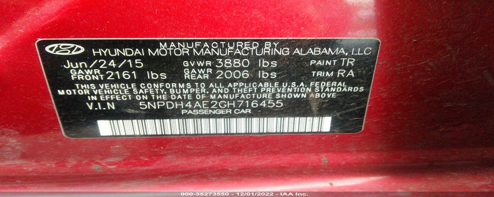 5NPDH4AE2GH716455 2016 HYUNDAI ELANTRA photo no. 9