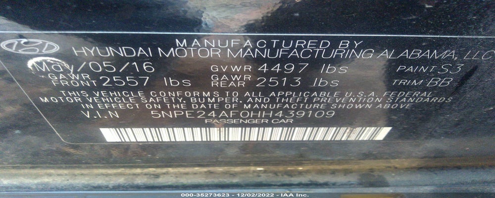 5NPE24AF0HH439109 2017 HYUNDAI SONATA photo no. 9