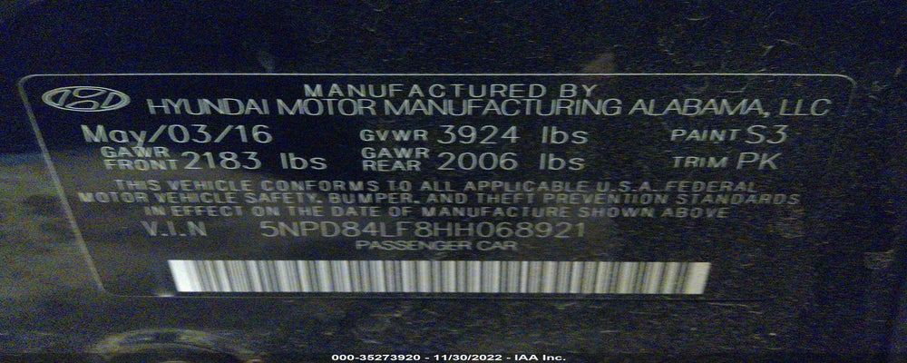 5NPD84LF8HH068921 2017 HYUNDAI ELANTRA photo no. 9