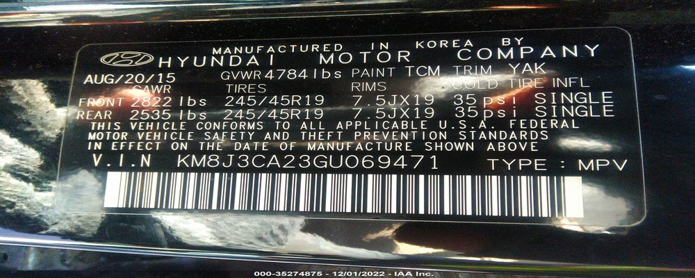 KM8J3CA23GU069471 2016 HYUNDAI TUCSON photo no. 9