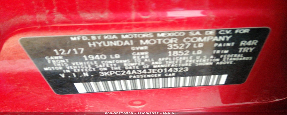 3KPC24A34JE014323 2018 HYUNDAI ACCENT photo no. 9