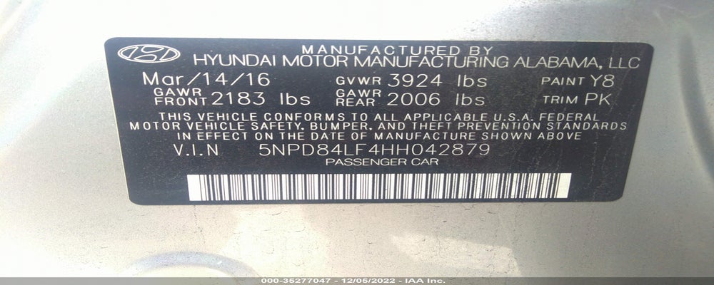 5NPD84LF4HH042879 2017 HYUNDAI ELANTRA photo no. 9