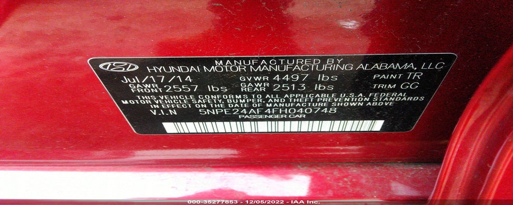5NPE24AF4FH040748 2015 HYUNDAI SONATA photo no. 9