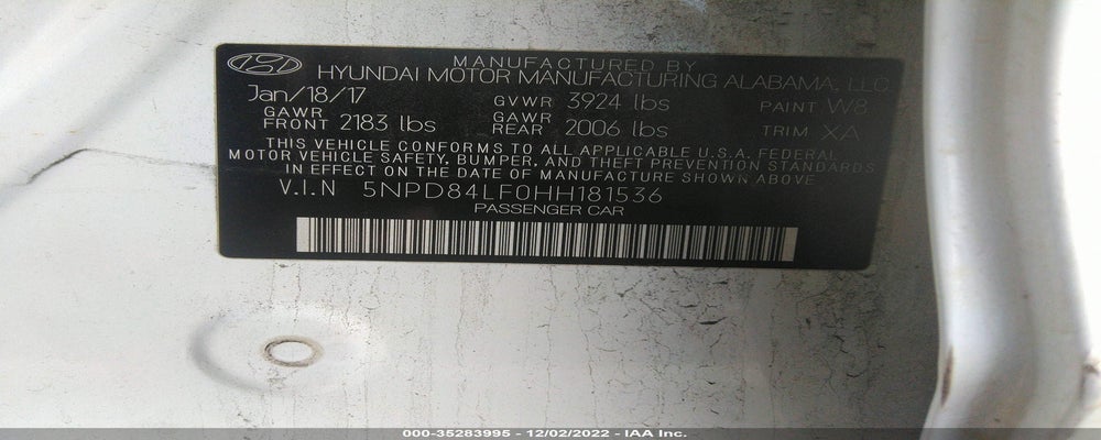 5NPD84LF0HH181536 2017 HYUNDAI ELANTRA photo no. 9