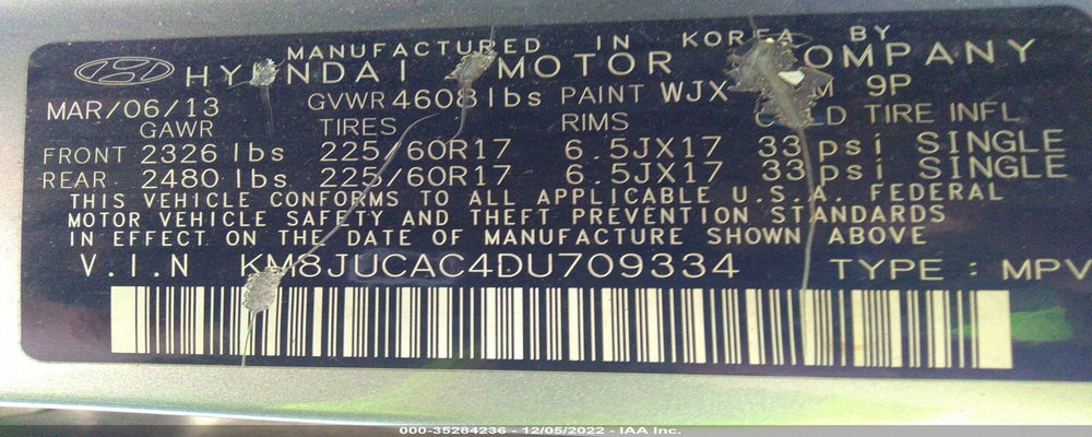 KM8JUCAC4DU709334 2013 HYUNDAI TUCSON photo no. 9