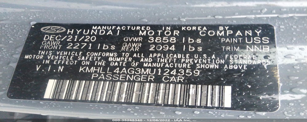 KMHLL4AG3MU124359 2021 HYUNDAI ELANTRA photo no. 9